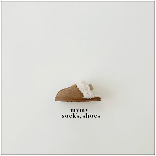 韓國童鞋|經典駝色麂皮絨毛鞋 MS07