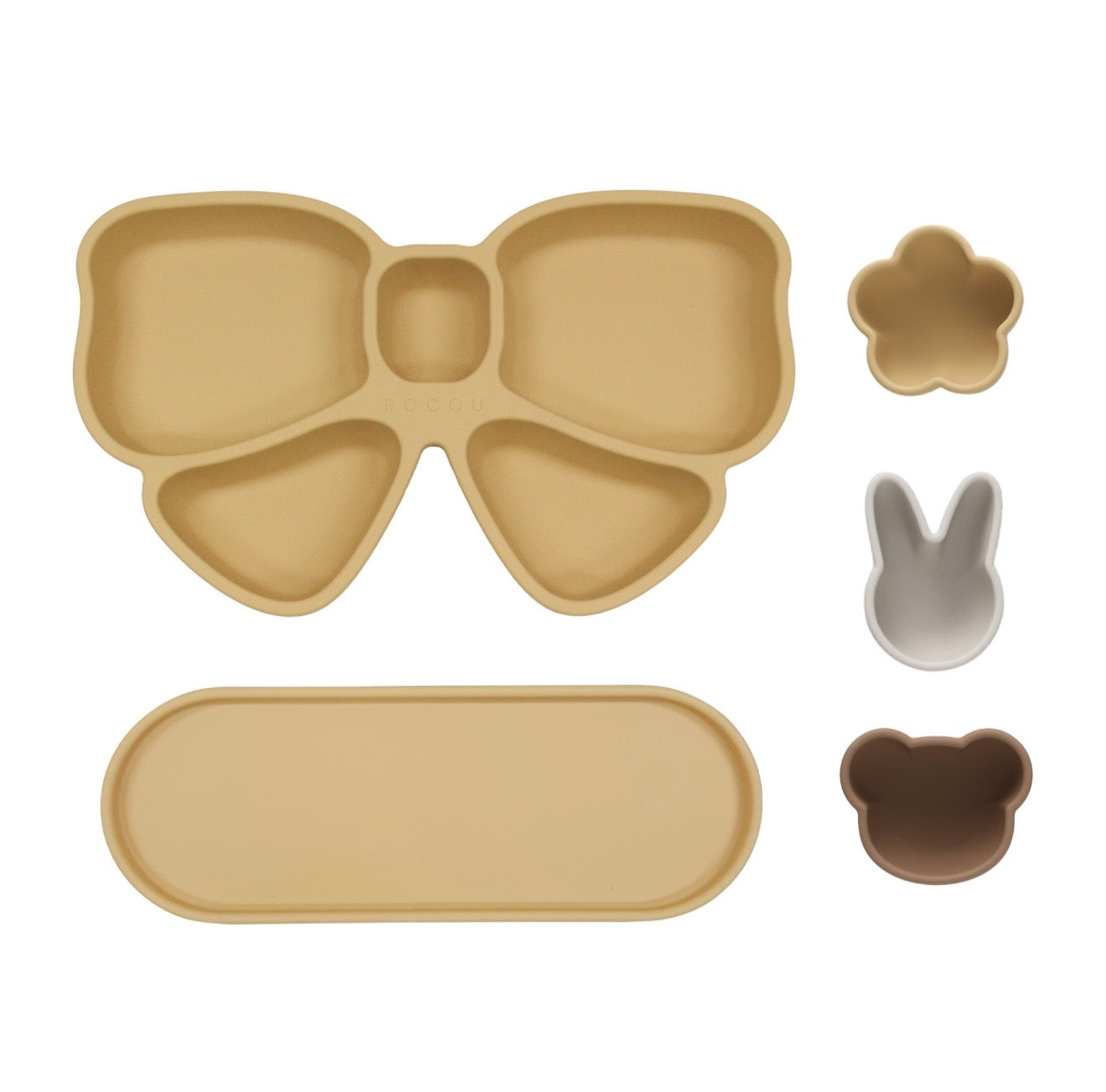 韓國製Rocou 頂級白金矽膠經典5件組|送給寶貝最安心的見面禮