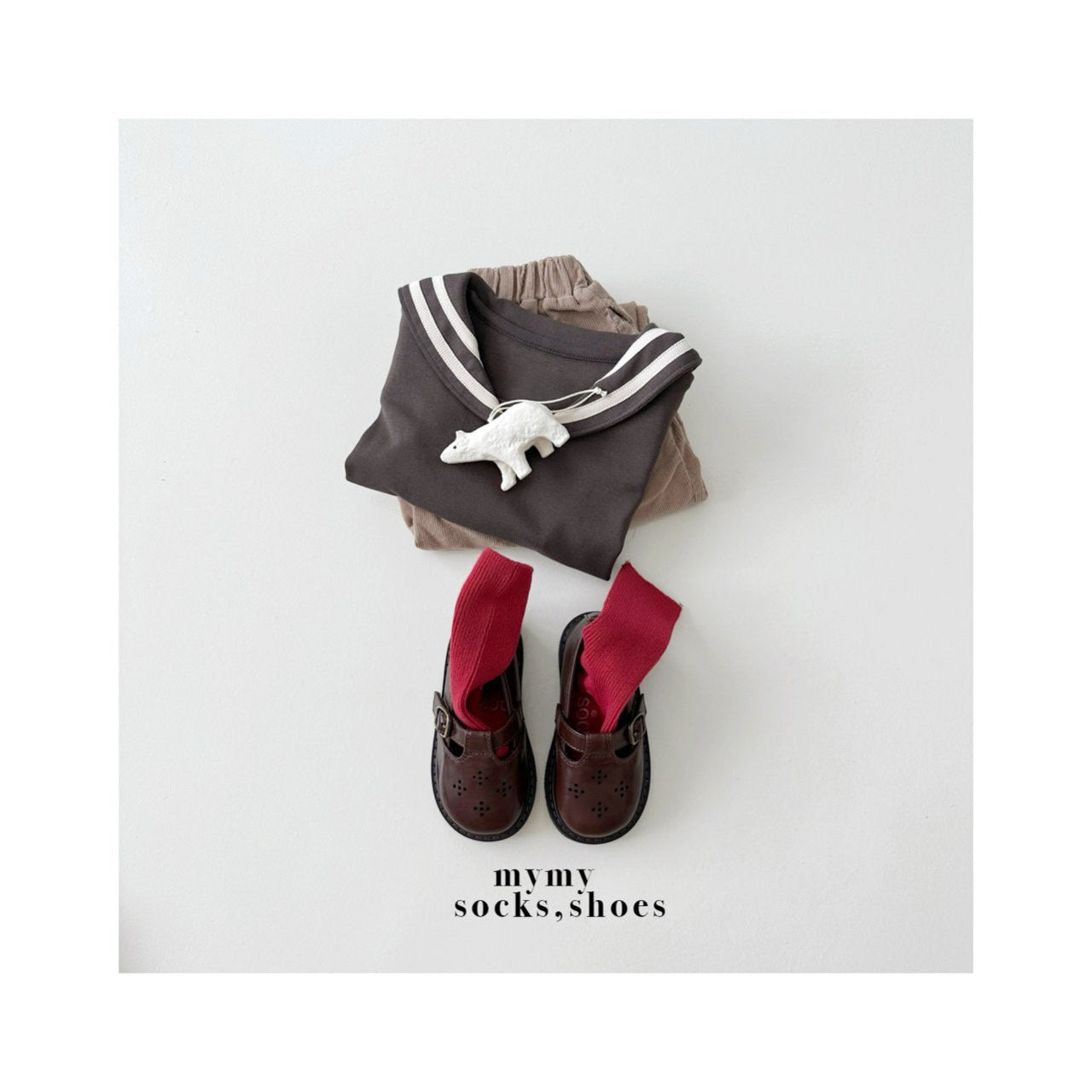 韓國童鞋|英倫復古鏤空T字皮鞋 | 兒童真皮質感學步鞋 MS01