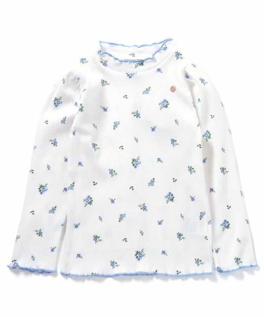 日本童裝|荷葉邊領羅紋T恤