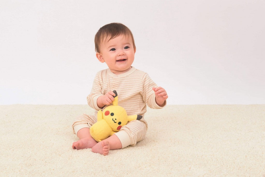 日本直送|Monpoké 初次接觸柔軟比卡超手搖鈴公仔|溫柔鈴聲安撫玩具|初生寶寶禮物