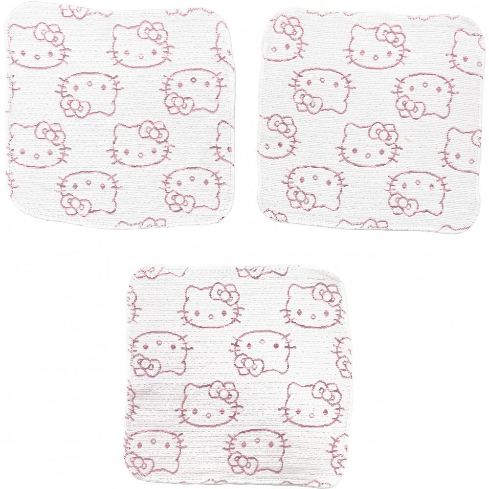 日本直送|Sanrio Hello Kitty 多重紗紗巾(3枚入)