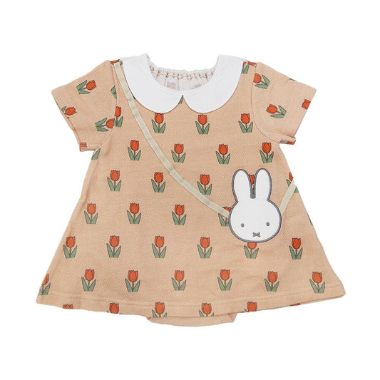 2026春夏新品|Miffy橙紅花花短袖包屁裙