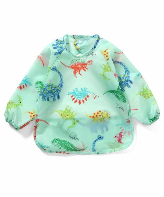 日本童裝|蠟筆畫恐龍圖案圍裙