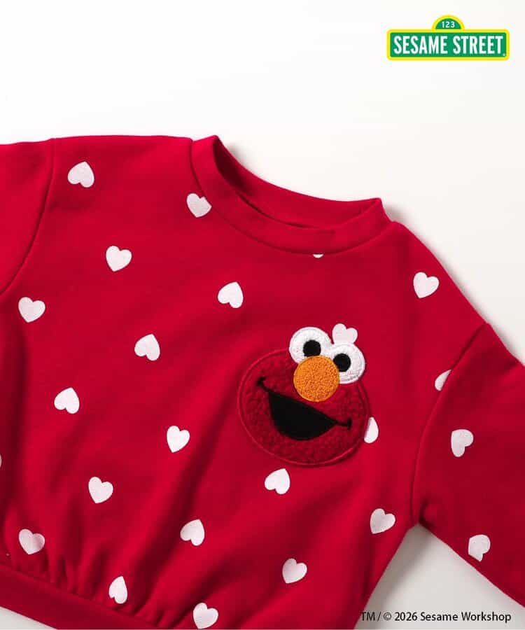 日本童裝|芝麻街全花紋口袋衛衣