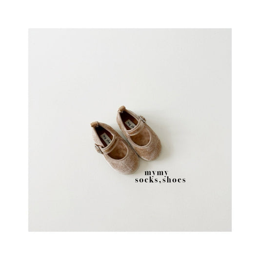 韓國童鞋|夢幻乾燥玫瑰粉 | 絲絨瑪莉珍學步鞋 MS04