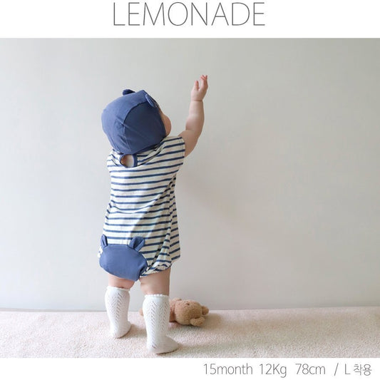 韓國童裝｜小熊包屁套裝（連帽）LE14