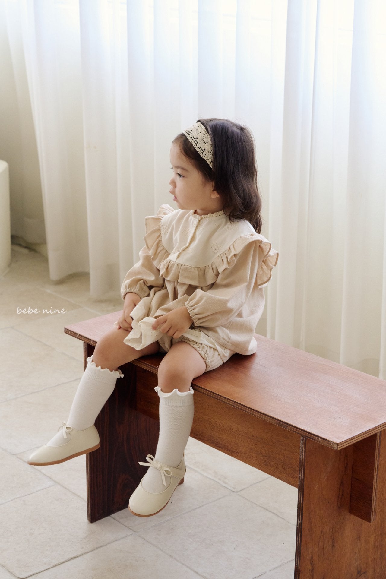 韓國童裝｜經典荷葉邊膝下襪 (3p set) BN30