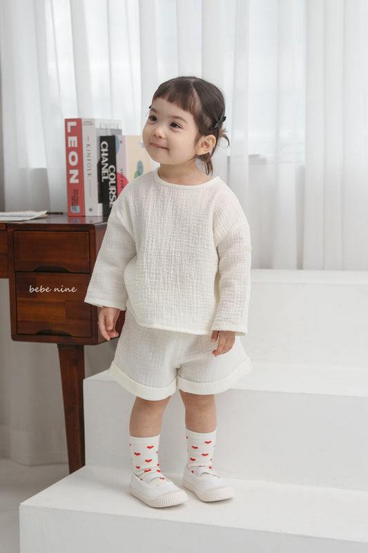 韓國童裝｜空氣感皺褶棉兩件套裝 BN19