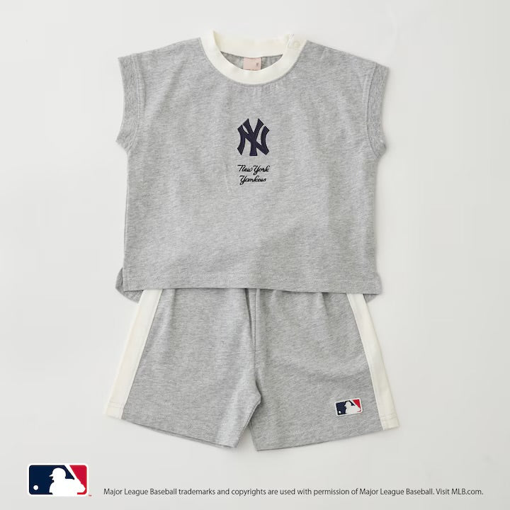 日本童裝｜Petit Main MLB無袖套裝