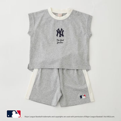 日本童裝｜Petit Main MLB無袖套裝