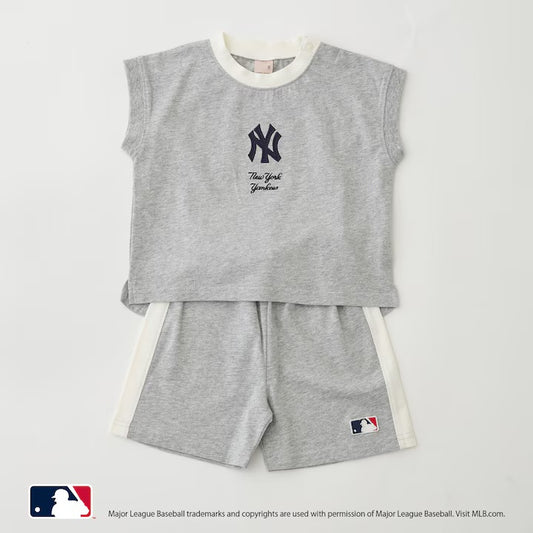 日本童裝｜Petit Main MLB無袖套裝