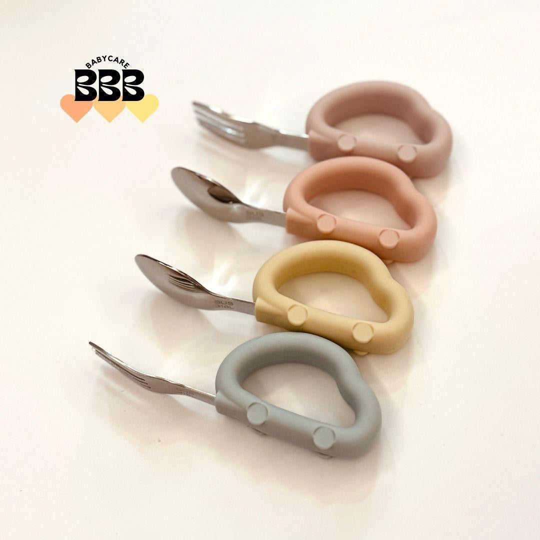 [預購] BBB Babycare 車車不銹鋼環狀學習叉匙套裝