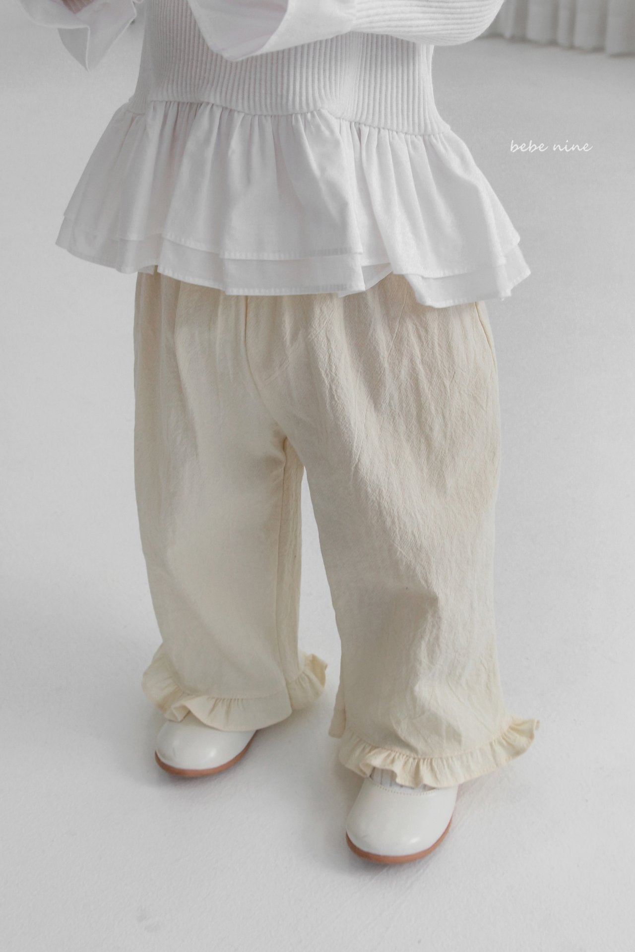 韓國童裝｜甜美荷葉邊寬鬆長褲｜女童休閒長褲 BN26