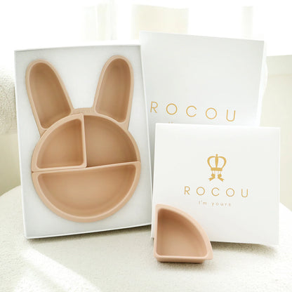 韓國製｜ROCOU副食品分隔盤—兔兔專用款🐰