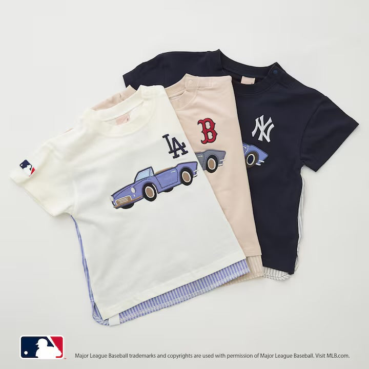 日本童裝｜Petit Main MLB汽車貼花T裇