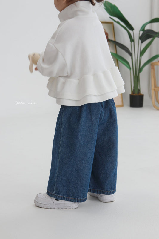韓國童裝｜隨性寬版牛仔闊褲 BN03