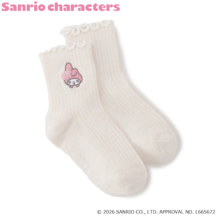 日本童裝｜Petit Main Sanrio刺繡防滑襪仔｜4款可選