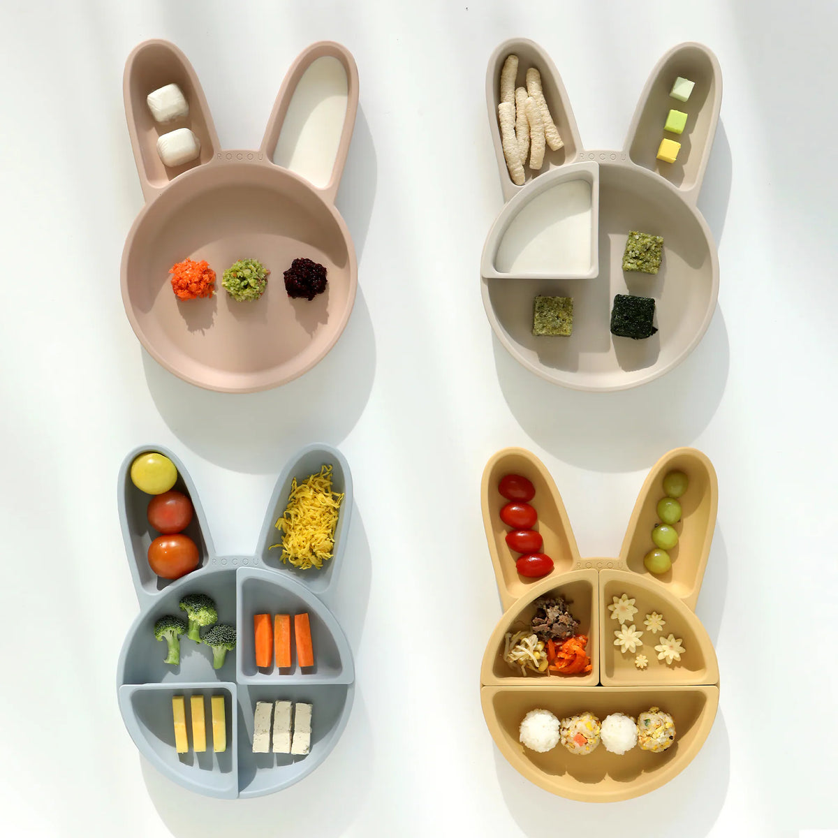 韓國製｜ROCOU副食品分隔盤—兔兔專用款🐰
