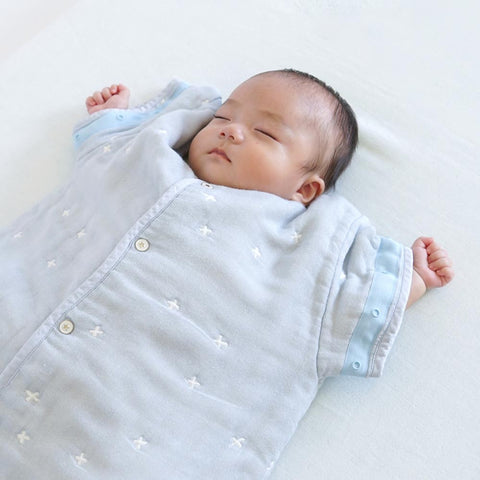 日本製｜6way 六重紗幼兒睡袋｜可拆卸袖｜姓名刺繡