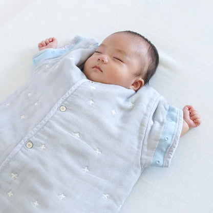 日本製｜6way 六重紗幼兒睡袋｜可拆卸袖｜姓名刺繡