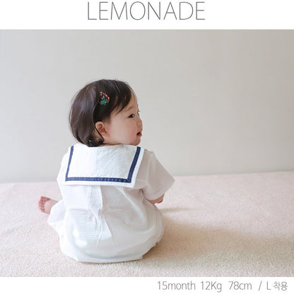 韓國童裝｜泡泡紗水手服套裝 LE09