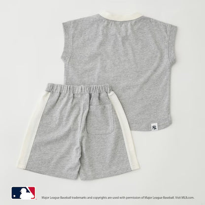 日本童裝｜Petit Main MLB無袖套裝