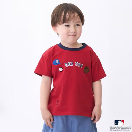 日本童裝｜Petit Main MLB 徽章T恤