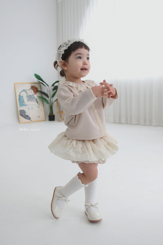 韓國童裝｜雙層蕾絲蛋糕裙褲 BN18