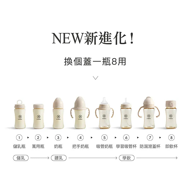 現貨蘊蜜鉑金全齡適用 270ml/9oz PPSU寬口防脹氣奶瓶（杏茶）