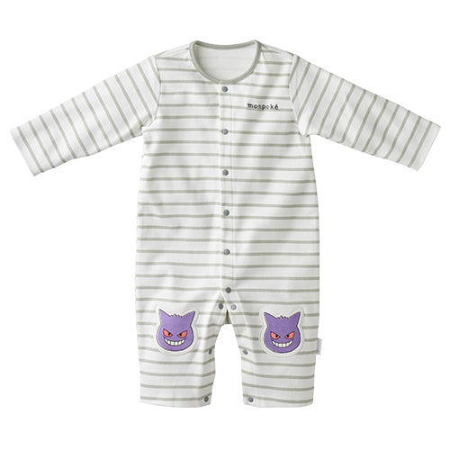 日本直送｜Monpoké 條紋純棉連身衣（70-80cm）