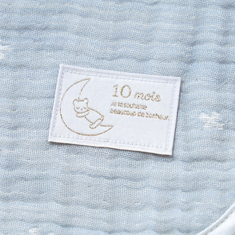 日本製｜10mois PATTO MOTTO COOL minori 嬰兒睡袋（附網面）Blue House