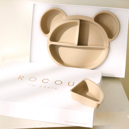 韓國製｜ROCOU副食品分隔盤—熊熊專用款🐻