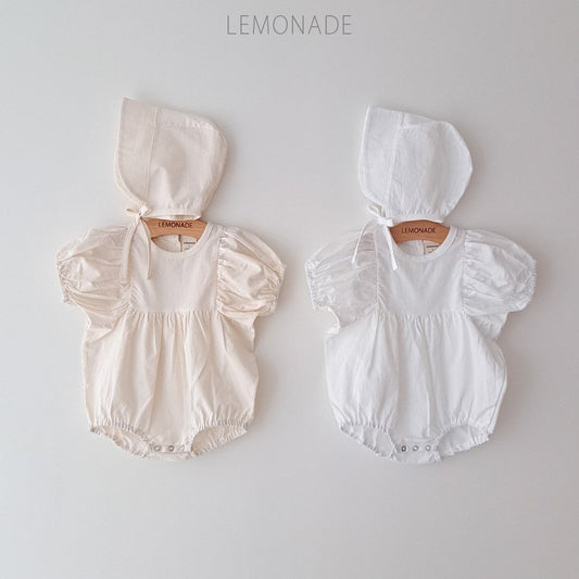 韓國童裝｜皺摺短袖包屁套裝（連帽） LE03