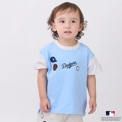 日本童裝｜Petit Main MLB 徽章T恤