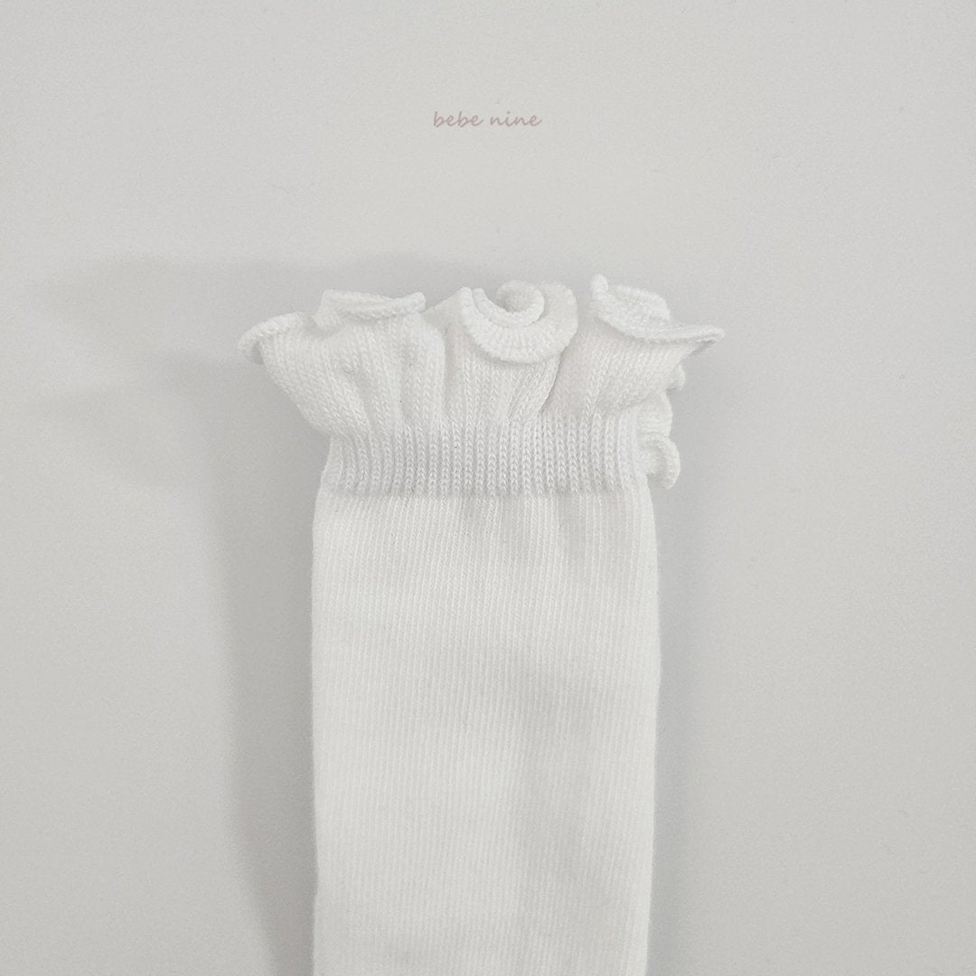 韓國童裝｜經典荷葉邊膝下襪 (3p set) BN30