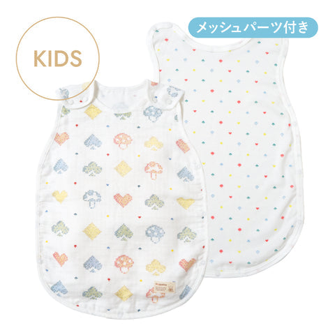 日本製｜10mois PATTO MOTTO COOL minori 兒童睡袋（附網面) Mushroom