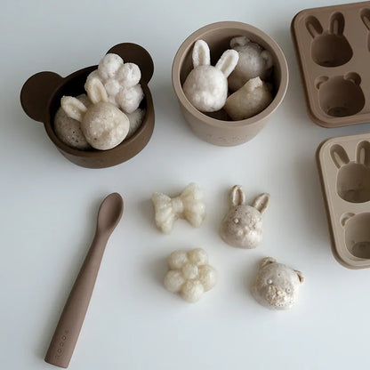 韓國製ROCOU鉑金矽膠副食品造型分裝盒｜加固必備