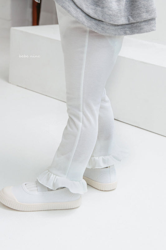 韓國童裝｜甜美波浪花邊長褲｜女童長褲 BN28