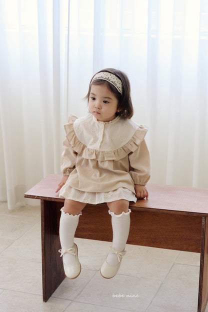 韓國童裝｜經典荷葉邊膝下襪 (3p set) BN30