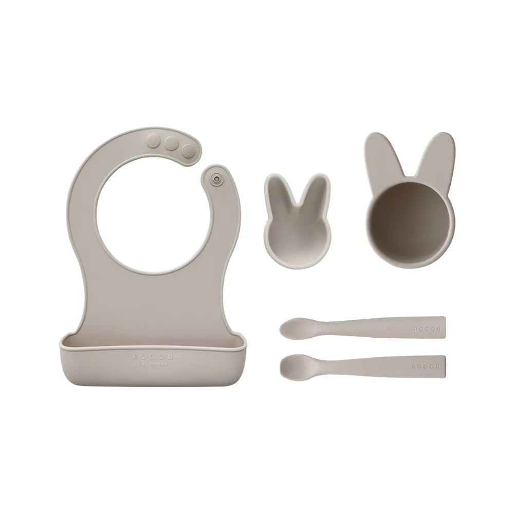 韓國製｜ROCOU副食品初學者套裝｜獨家超迷你圍兜