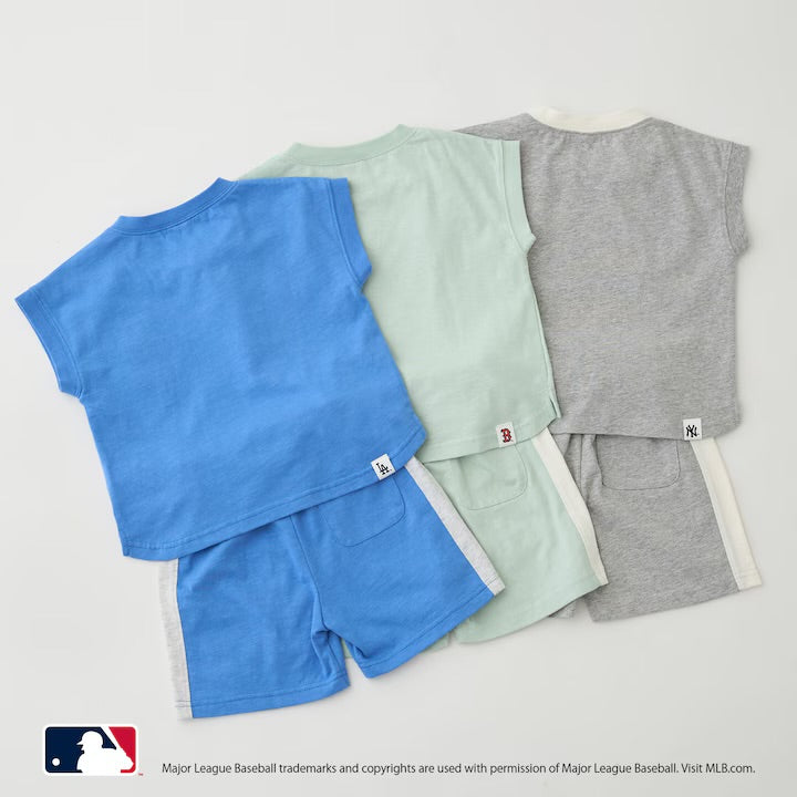 日本童裝｜Petit Main MLB無袖套裝