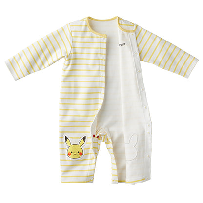 日本直送｜Monpoké 條紋純棉連身衣（70-80cm）