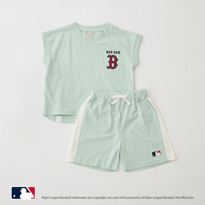 日本童裝｜Petit Main MLB無袖套裝
