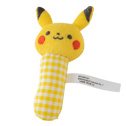 日本製｜Monpoke角色手搖鈴+口水肩套裝￼