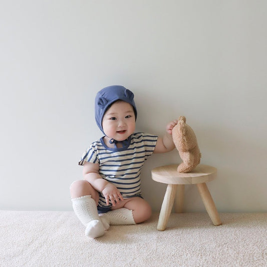 韓國童裝｜小熊包屁套裝（連帽）LE14