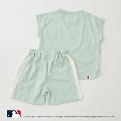 日本童裝｜Petit Main MLB無袖套裝