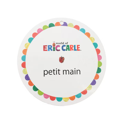 日本童裝｜Petit Main很餓的毛毛蟲水果印花口水肩