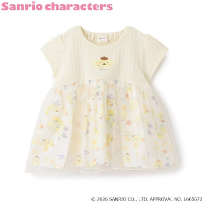 日本童裝｜Petit Main Sanrio薄紗短袖上衣