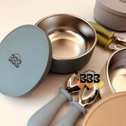[預購] BBB Babycare Stainless Steel Suction Bowl with Lid 有蓋不鏽鋼吸盤碗